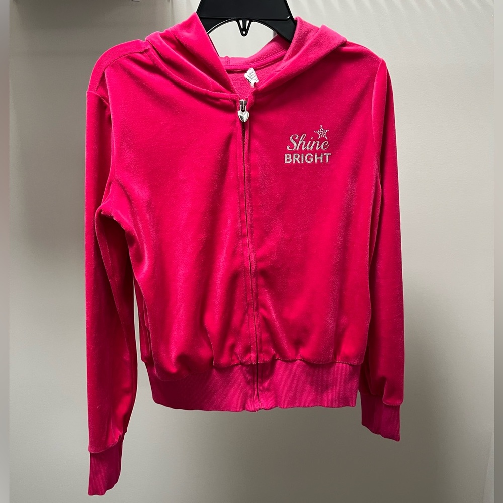 H&M Velour Shine Bright Crystalized Hoodie